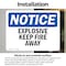 Signmission Explosives Keep Fire Away OSHA Notice Sign, Vinyl Decal, 7in W x 5in L, 2PK OS-2PACK-NS-D-57-L-12279 - alternate 2